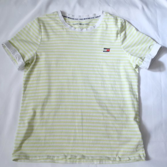 Tommy Hilfiger Sport Yellow Stripe T-Shirt - Picture 1 of 4